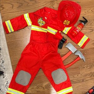 Kids Firefighter Costume Set - Red